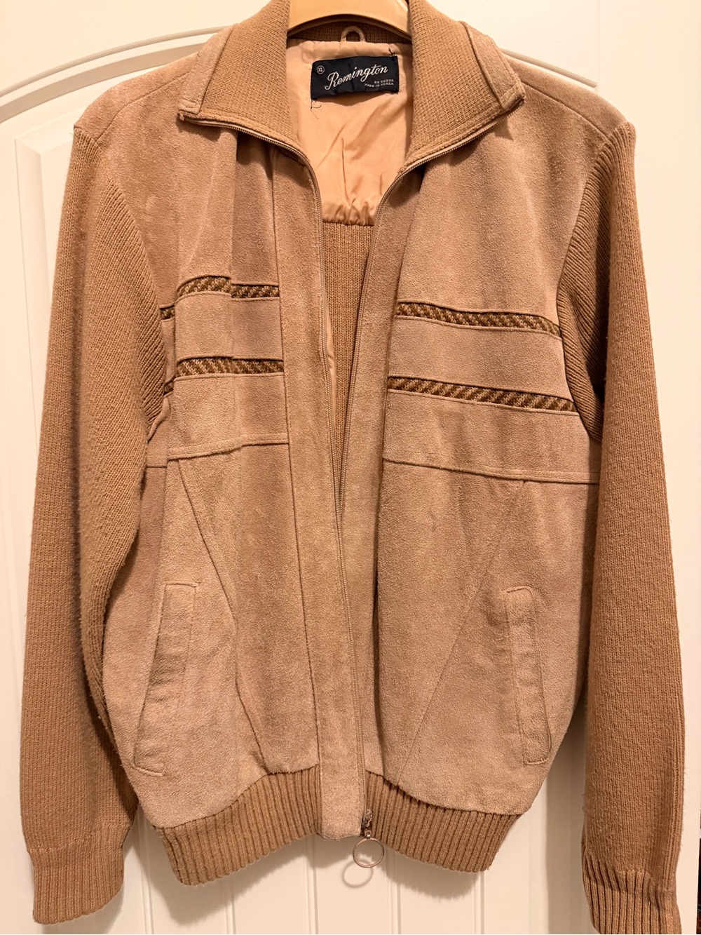 Remington Leather Beige/Tan Lined Jacket